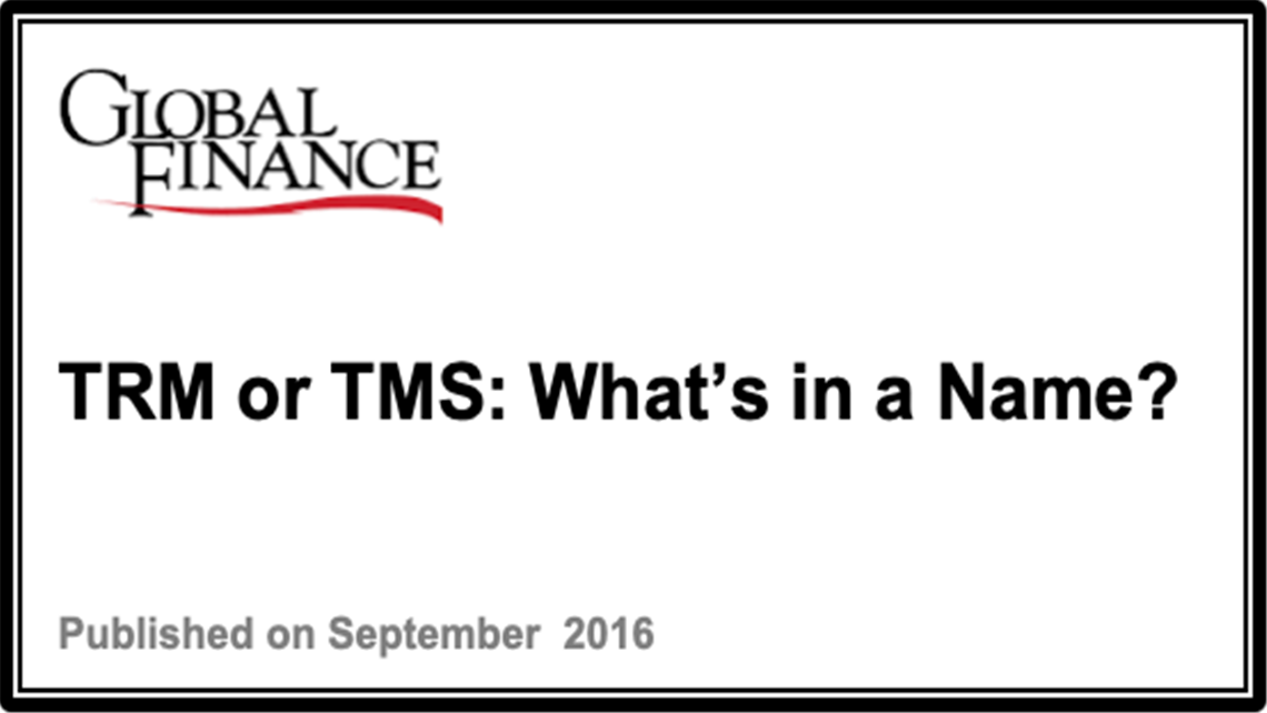 TRM or TMS: What’s in a Name?