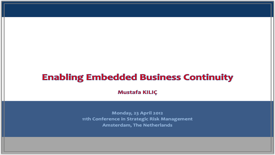 Enabling Embedded Business Continuity