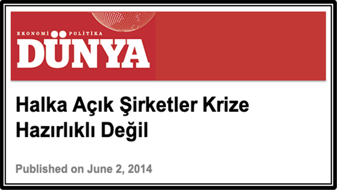 Halka Açık Şirketler Krize Hazır Değil!