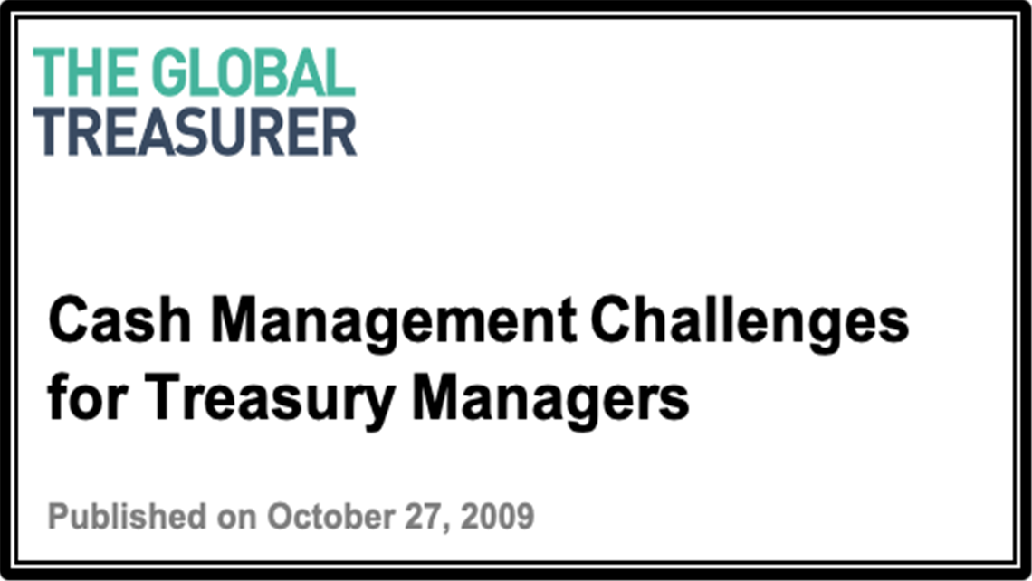 Cash Management Challenges for Treasury Managers