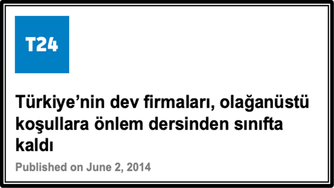 Türkiye’nin Dev Firmaları, Olağanüstü Koşullara Önlem Dersinden Sınıfta Kaldı