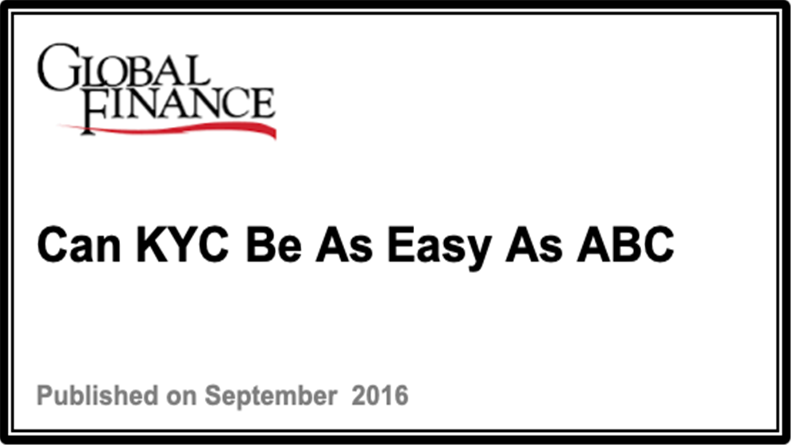 Can KYC Be As Easy As ABC?